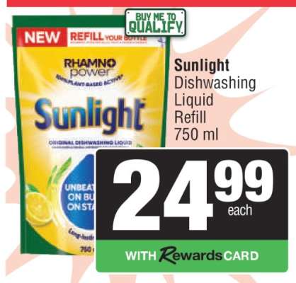 Sunlight Dishwashing Liquid Refill 750 ml