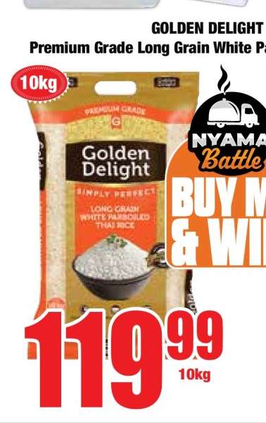 Golden Delight Premium Grade Long Grain White Parboiled Thai Rice 10kg