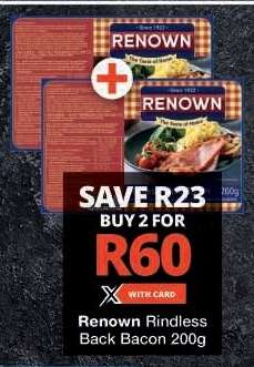 Renown Rindless Back Bacon 200g
