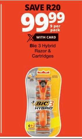 Bic 3 Hybrid Razor & Cartridges