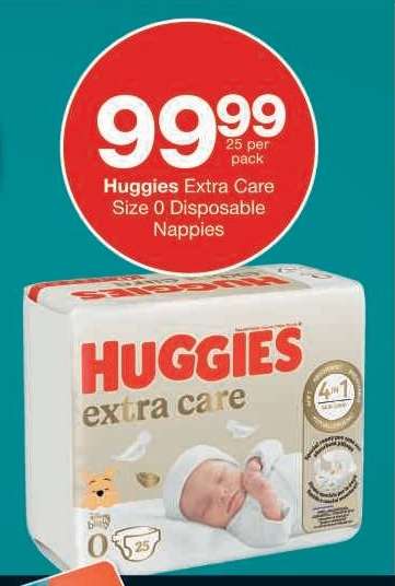 Huggies Extra Care Size 0 Disposable Nappies