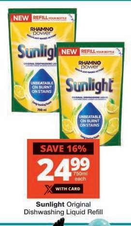 Sunlight Original Dishwashing Liquid Refill
