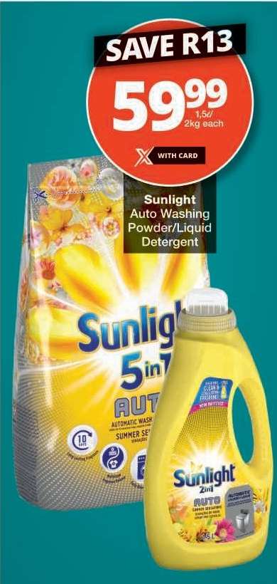 Sunlight Auto Washing Powder/Liquid Detergent