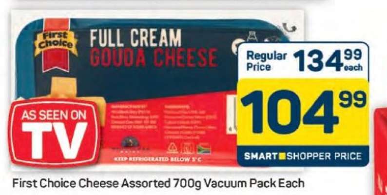 First Choice Cheese Assorted 700g Vacuum Pack