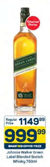 Johnnie Walker Green Label Blended Scotch Whisky 750ml