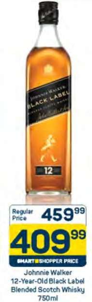 Johnnie Walker 12-Year-Old Black Label Blended Scotch Whisky 750ml