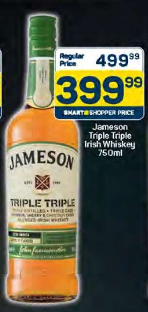Jameson Triple Triple Irish Whiskey 750ml