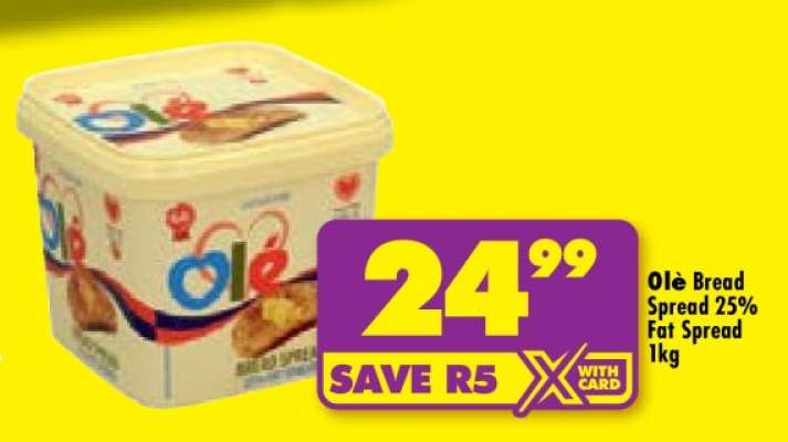 Ole Bread Spread 25% Fat Spread 1kg