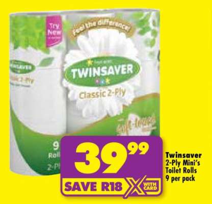 Twinsaver 2-Ply Mini’s Toilet Rolls 9 per pack