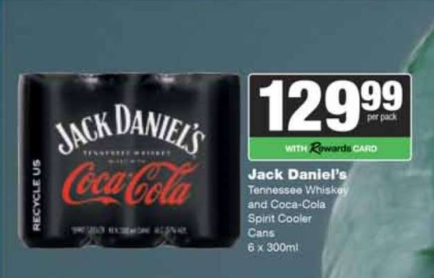 Jack Daniel's Tennessee Whiskey and Coca-Cola Spirit Cooler Cans