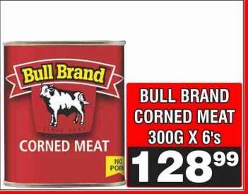 BULL BRAND CORNED MEAT 300G X 6's
