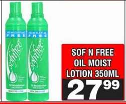SOF N FREE OIL MOIST LOTION 350ML