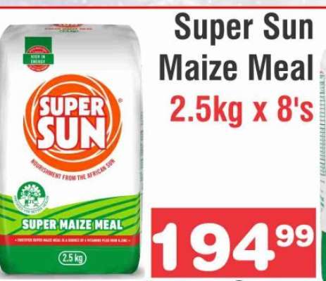 Super Sun Maize Meal 2.5kg x 8's