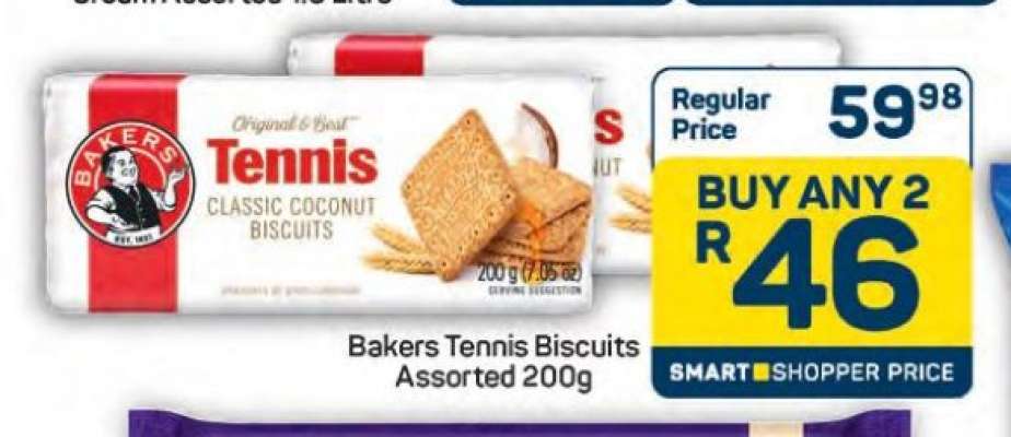Bakers Tennis Biscuits Assorted 200g