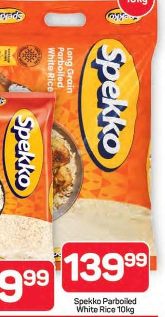 Spekko Parboiled White Rice 10kg