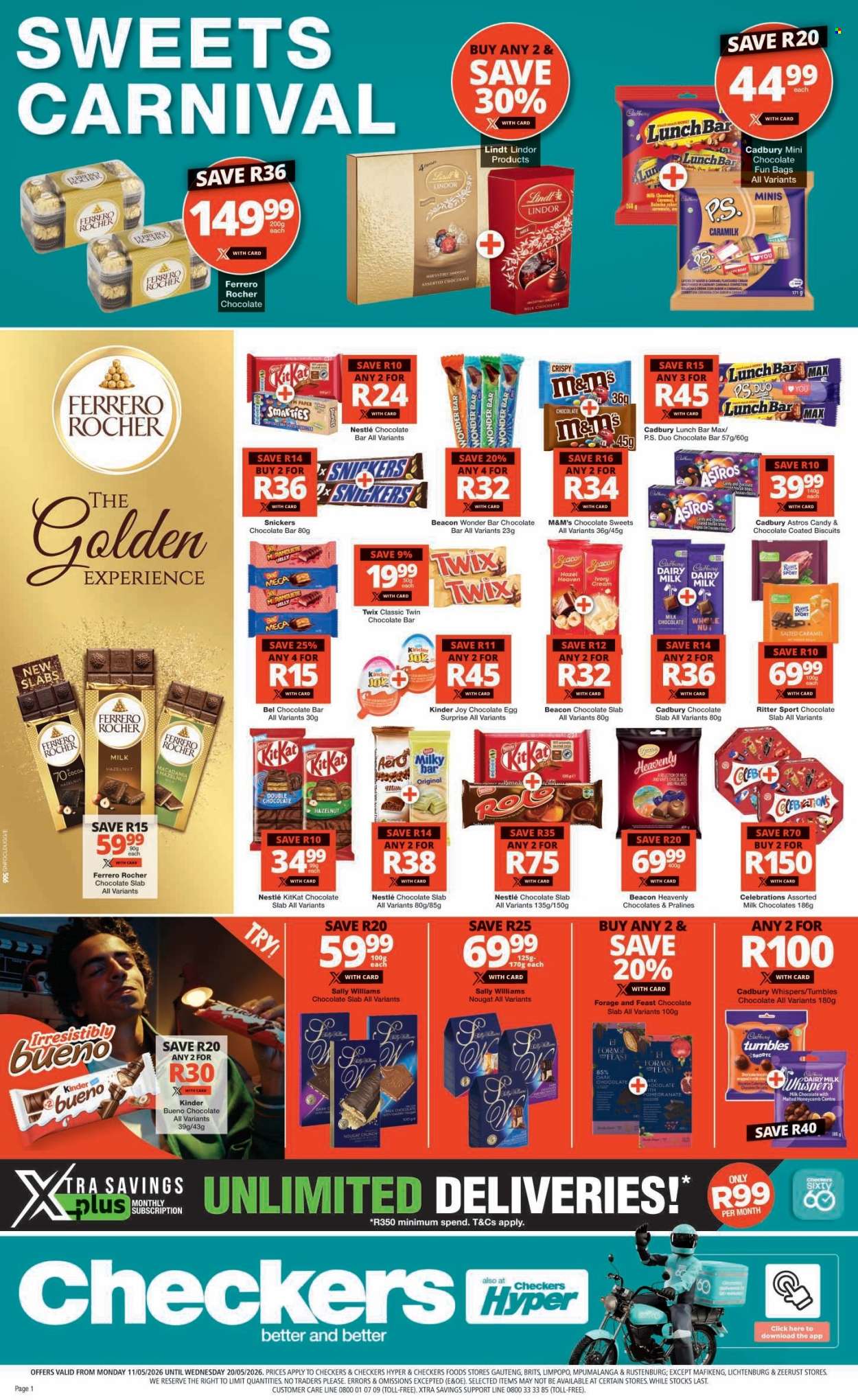 Checkers specials - 11/05/2026 - 20/05/2026. Page 1