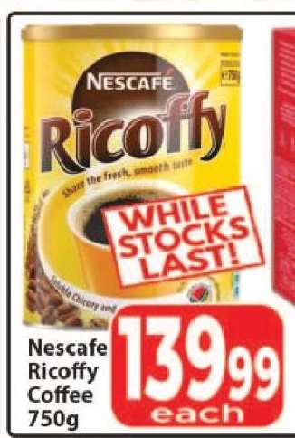 Nescafe Ricoffy Coffee 750g