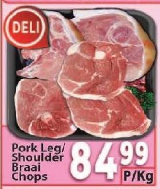 Pork leg/Shoulder Braai chops