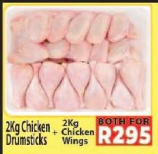 2Kg Chicken Drumsticks + 2Kg Chicken Wings
