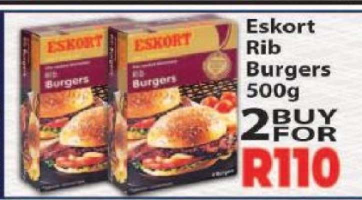 Eskort Rib Burgers 500g