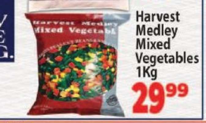 Harvest Medley Mixed Vegetables 1Kg
