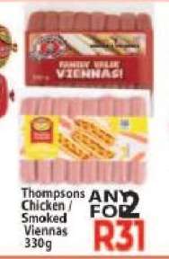 Thompsons Chicken / Smoked Viennas 330g