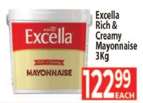 Excella Rich & Creamy Mayonnaise 3Kg