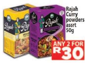 Rajah Curry powders assrt 50g