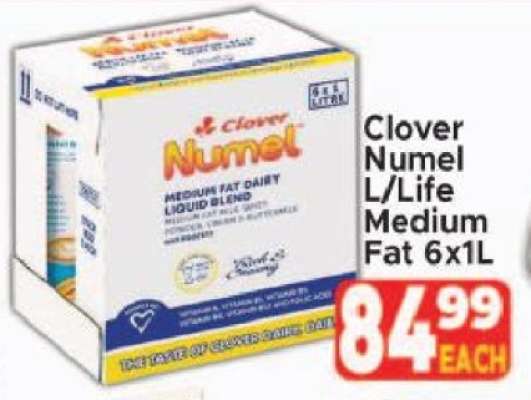 Clover Numel L/Life Medium Fat 6x1L