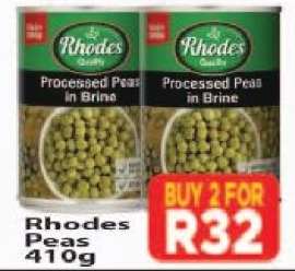 Rhodes Peas 410g