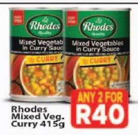 Rhodes Mixed Veg. Curry 415g