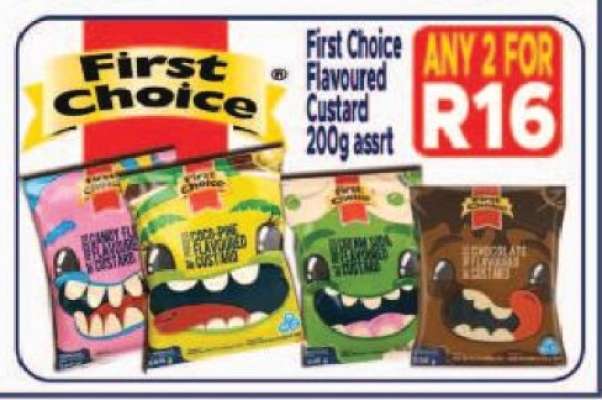 First Choice Flavoured Custard 200g