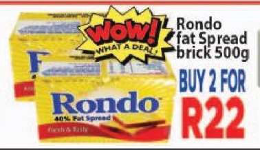 Rondo fat Spread brick 500g