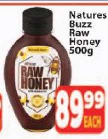 Natures Buzz Raw Honey 500g