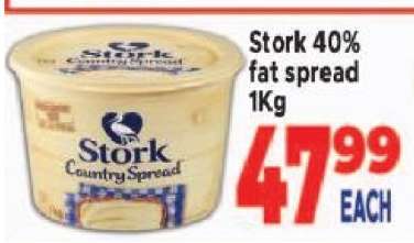Stork 40% fat spread