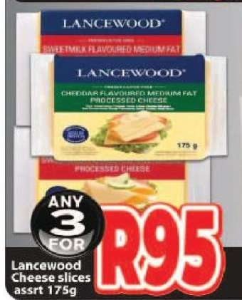 Lancewood Cheese slices