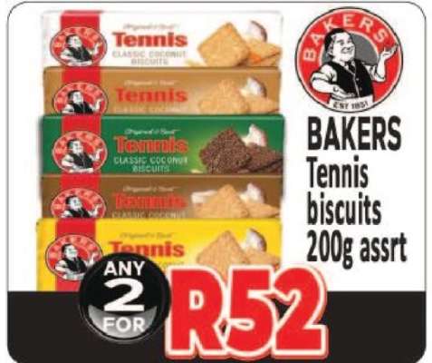 BAKERS Tennis biscuits 200g assrt