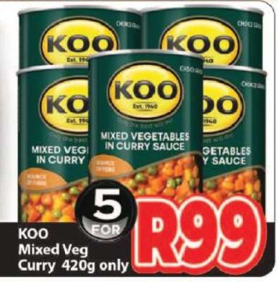 KOO Mixed Veg. Curry 420g