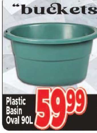 Plastic Basin Oval 90L