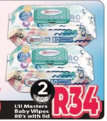 L'il Masters Baby Wipes 80's with lid