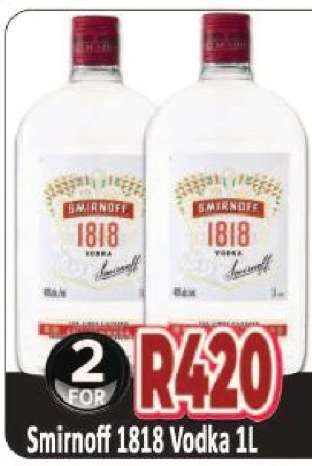 SMIRNOFF 1818 VODKA 1ℓ
