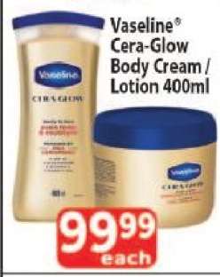 Vaseline Cera-Glow Body Cream / Lotion 400ml