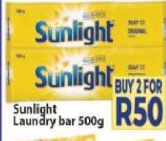 Sunlight Laundry Bar 500g