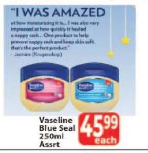 Vaseline Blue Seal 250ml Assrt