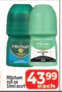 Mitchum roll on 50ml assrt