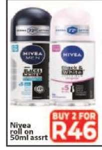 Nivea roll on 50ml assrt