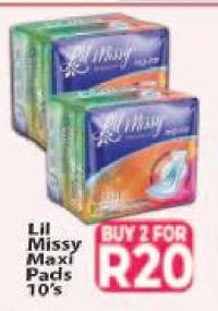 Lil Missy Maxi Pads 10's