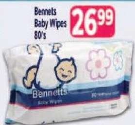 Bennetts Baby Wipes 80's