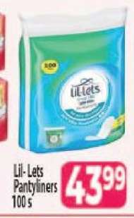 LIL-LETS PANTYLINERS