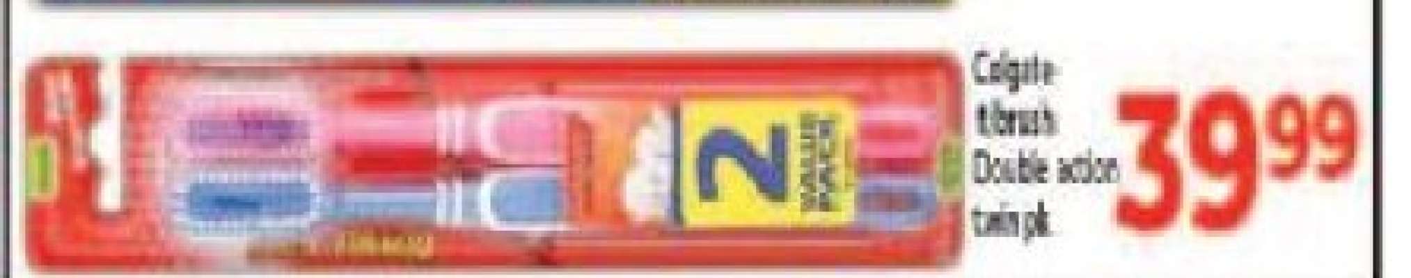 Colgate t/brush Double action twin pk